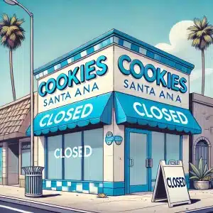 Cookies Santa Ana Closed Sign