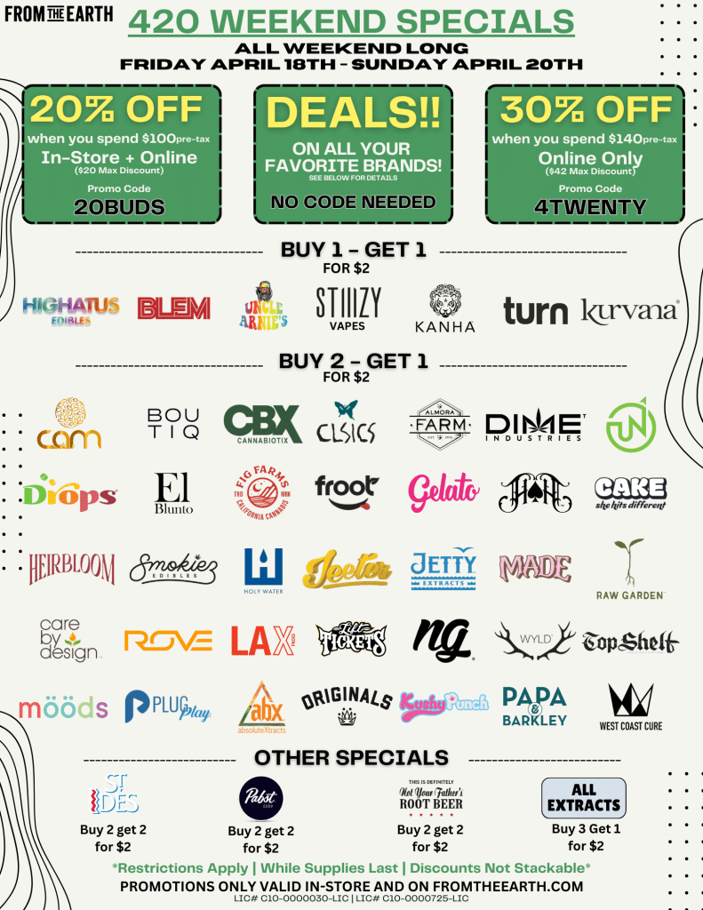 420 deals flyer
