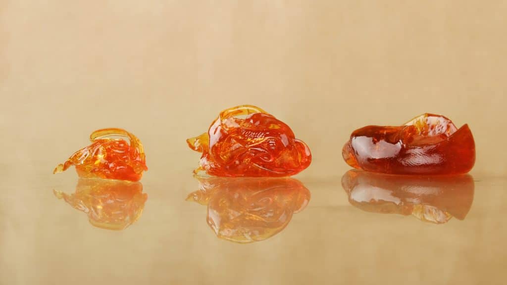 3 pieces of cannabis wax
